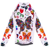 Online order custom long-sleeved cycling shirt Personal design whole printed mountain biking moisture wicking breathable cycling shirt cycling shirt supplier SKCSCP010